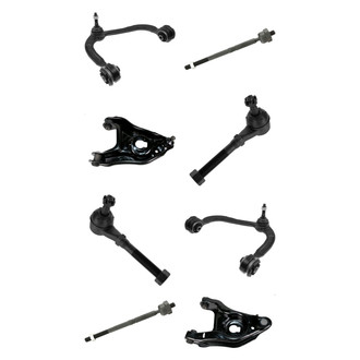 TRQ® - Front Lower and Upper Control Arm with Ball Joint and Tie Rod End Kit