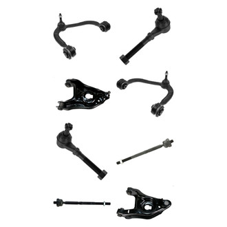 TRQ® - Front Lower and Upper Control Arm with Ball Joint and Tie Rod End Kit