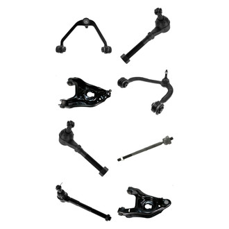TRQ® - Front Lower and Upper Control Arm with Ball Joint and Tie Rod End Kit