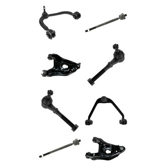 TRQ® - Front Lower and Upper Control Arm with Ball Joint and Tie Rod End Kit