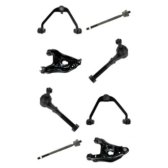 TRQ® - Front Lower and Upper Control Arm with Ball Joint and Tie Rod End Kit