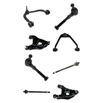 TRQ® - Front Lower and Upper Control Arm with Ball Joint and Tie Rod End Kit
