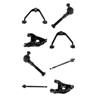 TRQ® - Front Lower and Upper Control Arm with Ball Joint and Tie Rod End Kit