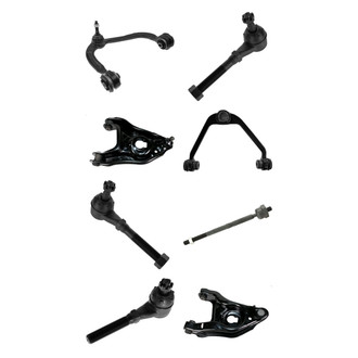 TRQ® - Front Lower and Upper Control Arm with Ball Joint and Tie Rod End Kit