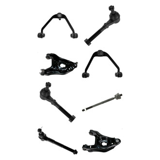 TRQ® - Front Lower and Upper Control Arm with Ball Joint and Tie Rod End Kit