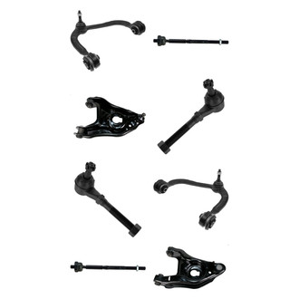 TRQ® - Front Lower and Upper Control Arm with Ball Joint and Tie Rod End Kit