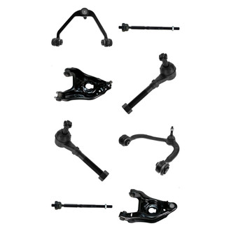 TRQ® - Front Lower and Upper Control Arm with Ball Joint and Tie Rod End Kit