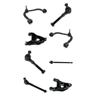 TRQ® - Front Lower and Upper Control Arm with Ball Joint and Tie Rod End Kit