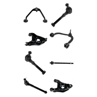 TRQ® - Front Lower and Upper Control Arm with Ball Joint and Tie Rod End Kit