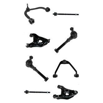 TRQ® - Front Lower and Upper Control Arm with Ball Joint and Tie Rod End Kit