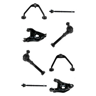 TRQ® - Front Lower and Upper Control Arm with Ball Joint and Tie Rod End Kit