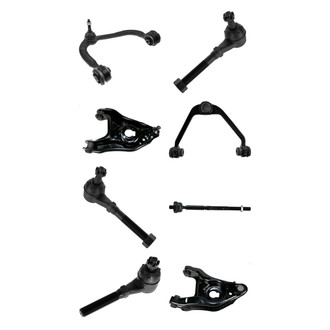 TRQ® - Front Lower and Upper Control Arm with Ball Joint and Tie Rod End Kit