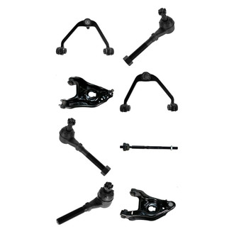 TRQ® - Front Lower and Upper Control Arm with Ball Joint and Tie Rod End Kit