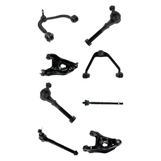 TRQ® - Front Lower and Upper Control Arm with Ball Joint and Tie Rod End Kit