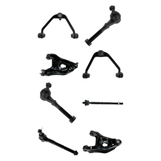 TRQ® - Front Lower and Upper Control Arm with Ball Joint and Tie Rod End Kit
