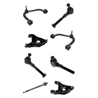 TRQ® - Front Lower and Upper Control Arm with Ball Joint and Tie Rod End Kit