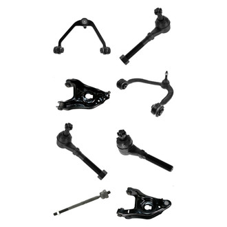 TRQ® - Front Lower and Upper Control Arm with Ball Joint and Tie Rod End Kit