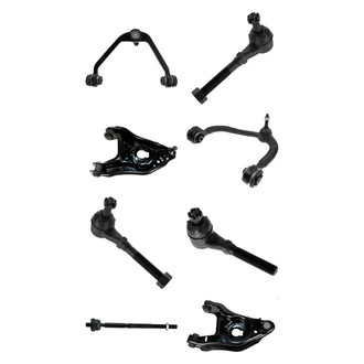TRQ® - Front Lower and Upper Control Arm with Ball Joint and Tie Rod End Kit
