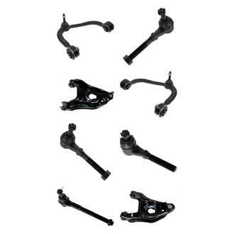 TRQ® - Front Lower and Upper Control Arm with Ball Joint and Tie Rod End Kit