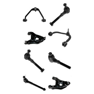 TRQ® - Front Lower and Upper Control Arm with Ball Joint and Tie Rod End Kit