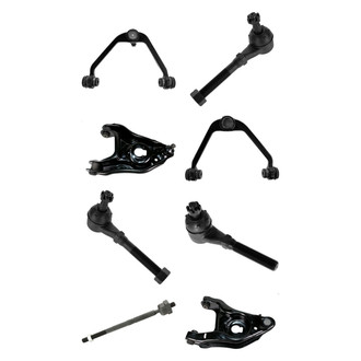 TRQ® - Front Lower and Upper Control Arm with Ball Joint and Tie Rod End Kit