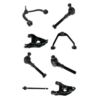 TRQ® - Front Lower and Upper Control Arm with Ball Joint and Tie Rod End Kit