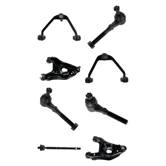 TRQ® - Front Lower and Upper Control Arm with Ball Joint and Tie Rod End Kit