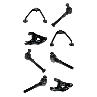 TRQ® - Front Lower and Upper Control Arm with Ball Joint and Tie Rod End Kit