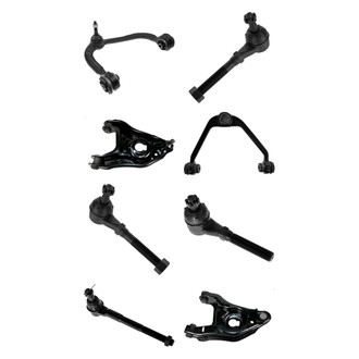 TRQ® - Front Lower and Upper Control Arm with Ball Joint and Tie Rod End Kit