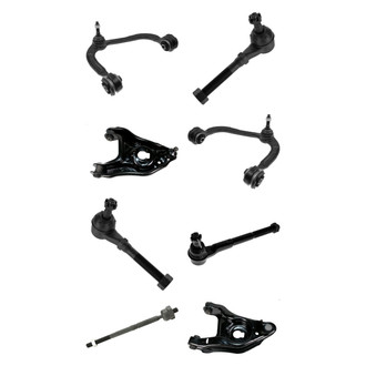 TRQ® - Front Lower and Upper Control Arm with Ball Joint and Tie Rod End Kit