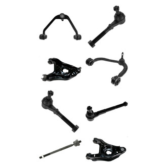 TRQ® - Front Lower and Upper Control Arm with Ball Joint and Tie Rod End Kit