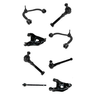 TRQ® - Front Lower and Upper Control Arm with Ball Joint and Tie Rod End Kit