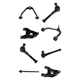 TRQ® - Front Lower and Upper Control Arm with Ball Joint and Tie Rod End Kit