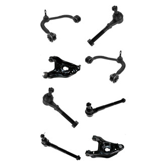TRQ® - Front Lower and Upper Control Arm with Ball Joint and Tie Rod End Kit