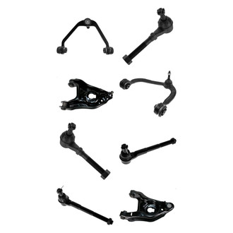 TRQ® - Front Lower and Upper Control Arm with Ball Joint and Tie Rod End Kit
