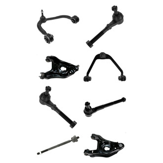 TRQ® - Front Lower and Upper Control Arm with Ball Joint and Tie Rod End Kit