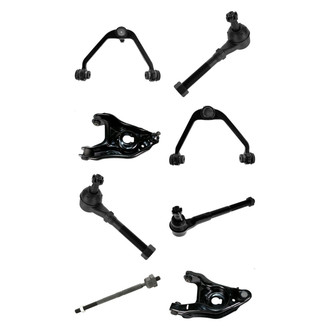 TRQ® - Front Lower and Upper Control Arm with Ball Joint and Tie Rod End Kit