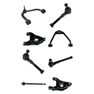 TRQ® - Front Lower and Upper Control Arm with Ball Joint and Tie Rod End Kit