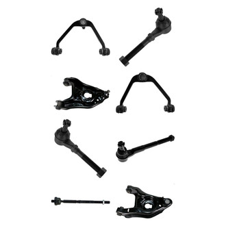 TRQ® - Front Lower and Upper Control Arm with Ball Joint and Tie Rod End Kit