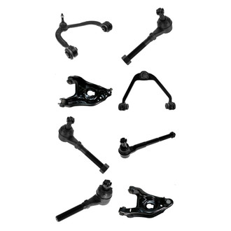 TRQ® - Front Lower and Upper Control Arm with Ball Joint and Tie Rod End Kit