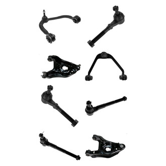 TRQ® - Front Lower and Upper Control Arm with Ball Joint and Tie Rod End Kit