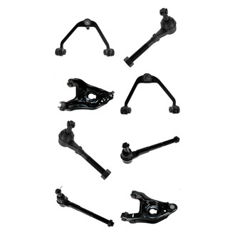 TRQ® - Front Lower and Upper Control Arm with Ball Joint and Tie Rod End Kit