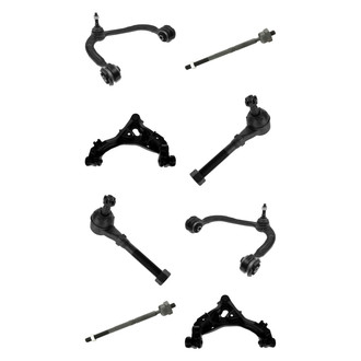 TRQ® - Front Lower and Upper Control Arm with Ball Joint and Tie Rod End Kit