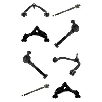 TRQ® - Front Lower and Upper Control Arm with Ball Joint and Tie Rod End Kit