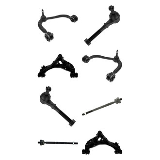 TRQ® - Front Lower and Upper Control Arm with Ball Joint and Tie Rod End Kit