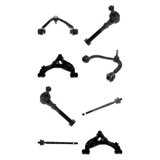 TRQ® - Front Lower and Upper Control Arm with Ball Joint and Tie Rod End Kit