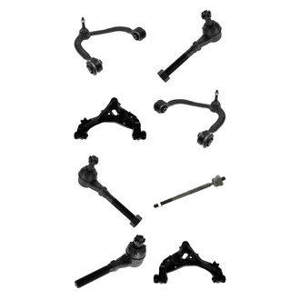 TRQ® - Front Lower and Upper Control Arm with Ball Joint and Tie Rod End Kit
