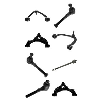 TRQ® - Front Lower and Upper Control Arm with Ball Joint and Tie Rod End Kit
