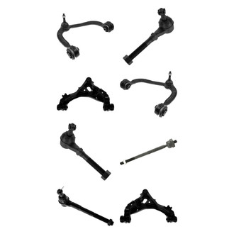 TRQ® - Front Lower and Upper Control Arm with Ball Joint and Tie Rod End Kit