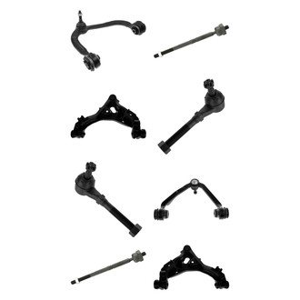 TRQ® - Front Lower and Upper Control Arm with Ball Joint and Tie Rod End Kit